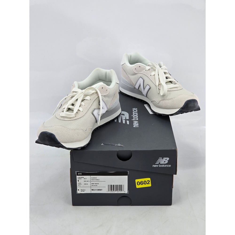New Balance 515 Sneakers Womens 9 Grey White WL515WHT - Excellent